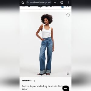 Madewell superwide leg in fanin 23p